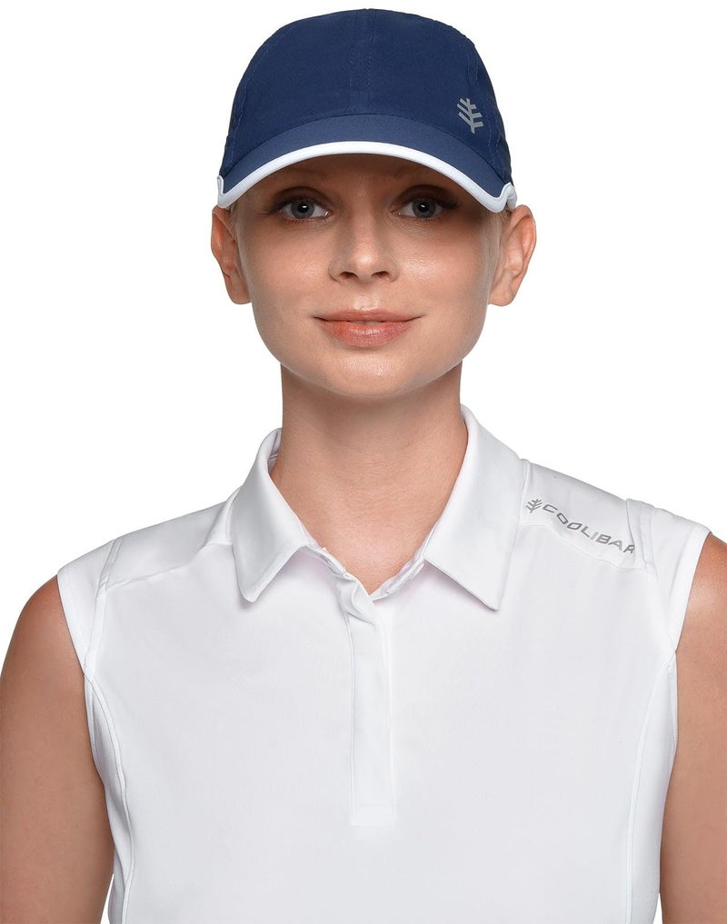 Coolibar Unisex Sport Cap - UPF 50+ Sun Protection - Lenny in Navy/White - Image 2